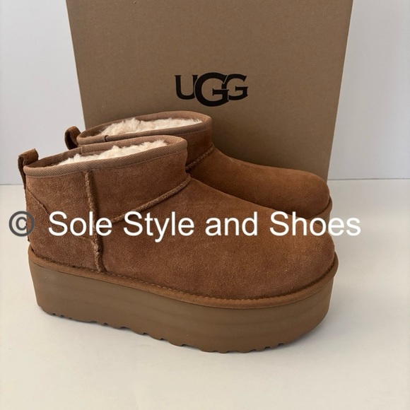 UGG Shoes - UGG Classic Ultra Mini Platform Boots Chestnut RETAIL $170